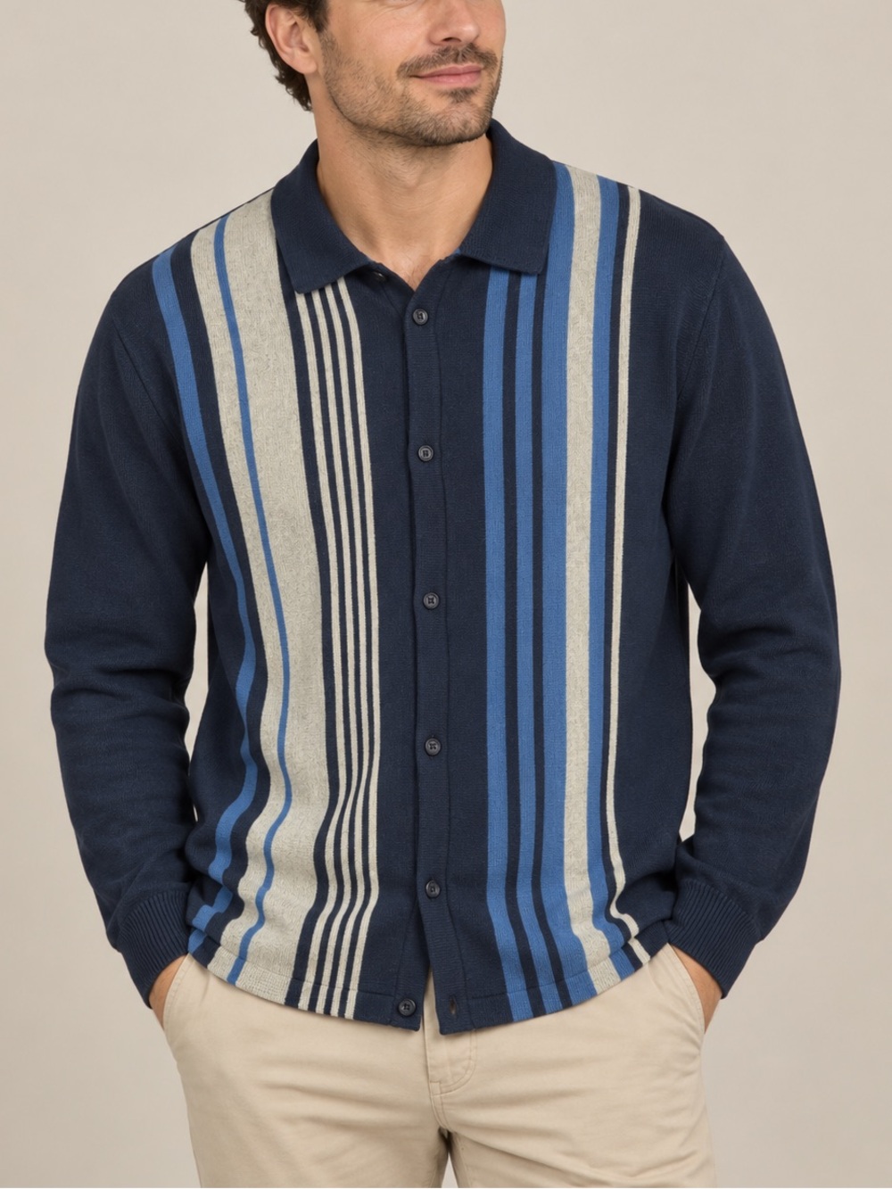 Express Long-sleeve Knit Polo | Size XL